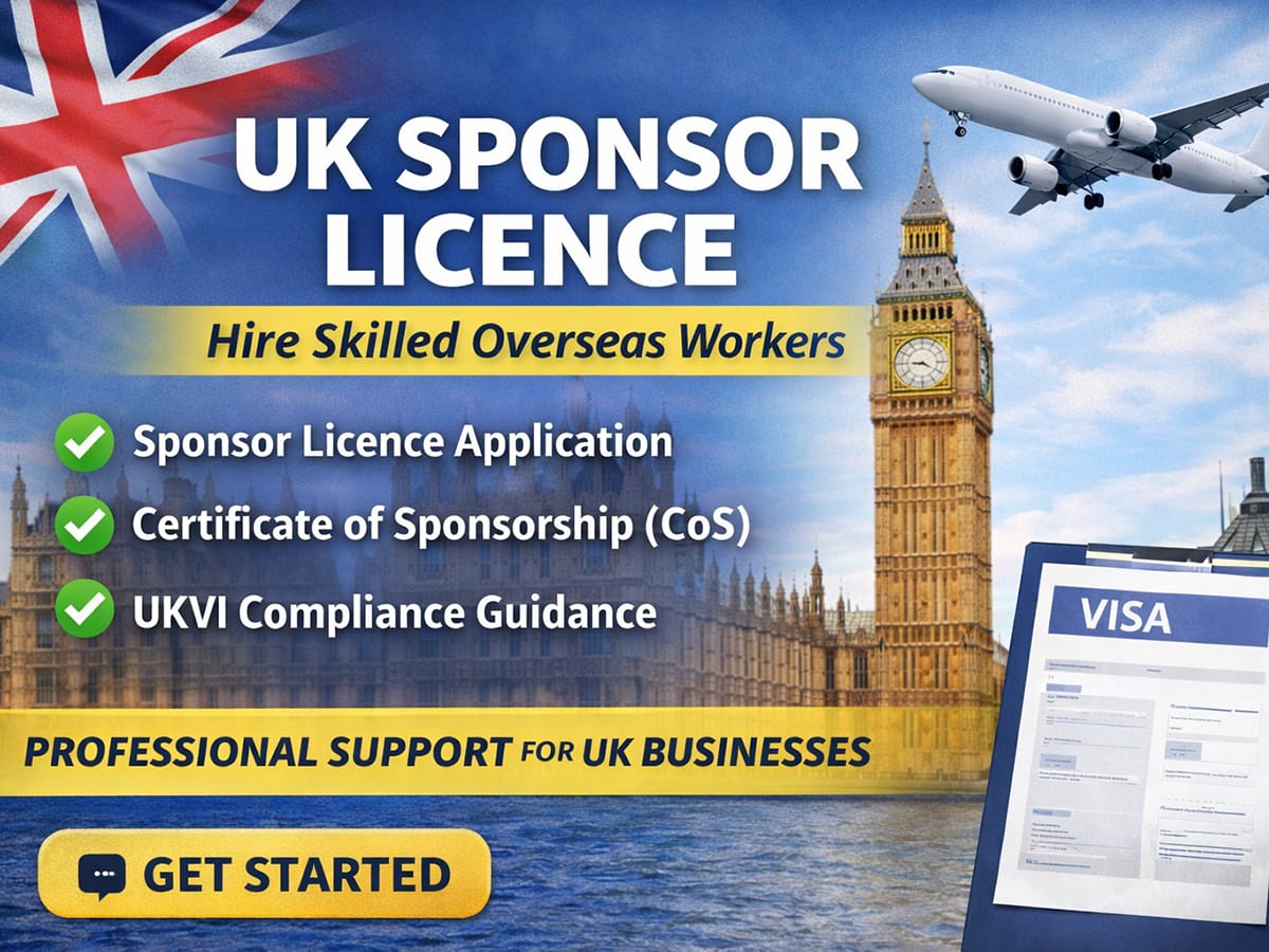 UK Sponsor Licence Application & CoS Support for Businesses