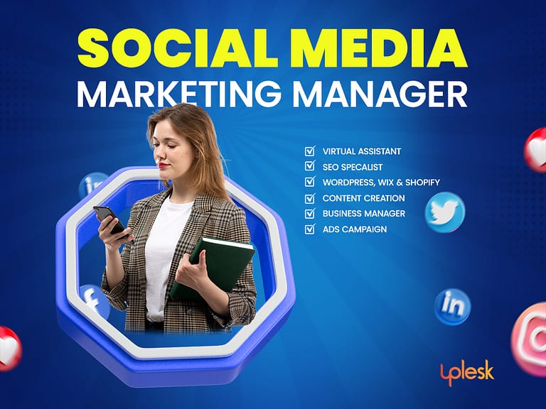 Get social media marketing manager, SEO specalist and virtual assistant